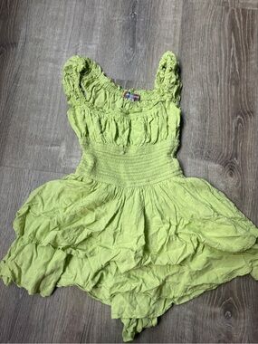 Urban Outfitters Lime Green Ruffle Sun Dress for Kids